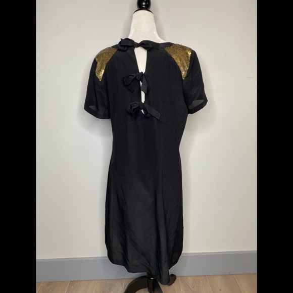 NWT Madewell 100% Silk Sequin Yoke Dress Size 10 - Picture 4 of 10
